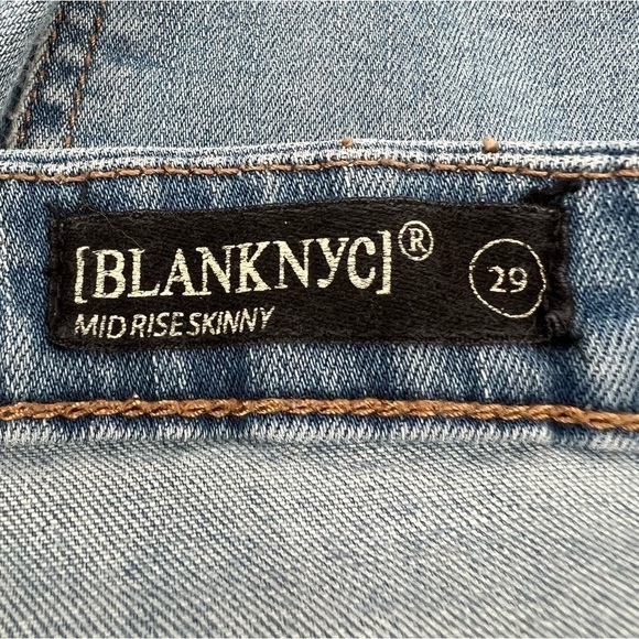 Blank NYC Mid Rise Skinny Distressed Jeans Size 29 Women's - Picture 2 of 5